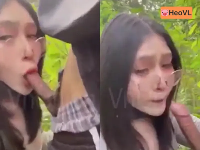 đi dã ngoại tiện địt người yêu ở trong rừng